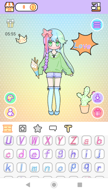粉彩女孩换装App